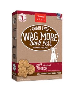 Cloud Star Wag More Bark Less Grain Free Oven-Baked Biscuits with Pumpkin 14 oz.