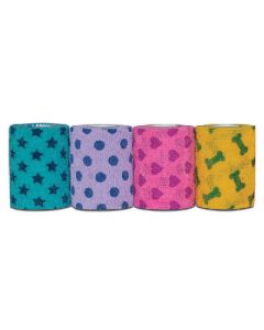 Co-Flex PetFlex Assorted Patterned Bandages 3"