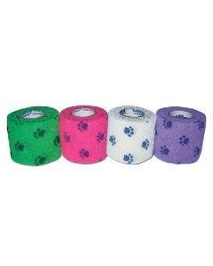 Co-Flex PetFlex Assorted Paw Print Patterned Bandages 2"