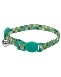 Coastal Li'l Pals Adjustable Breakaway Kitten Collar Green Dots