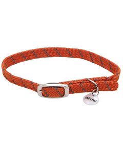 Coastal ElastaCat Reflective Safety Stretch Collar with Reflective Charm Orange