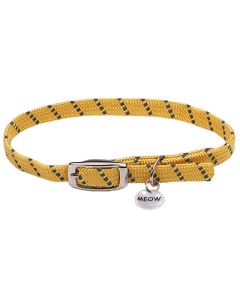 Coastal ElastaCat Reflective Safety Stretch Collar with Reflective Charm Yellow