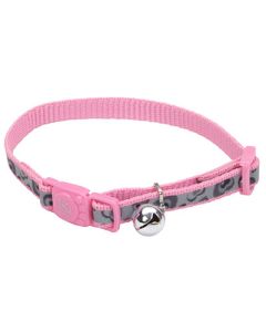 Coastal Lazer Brite Reflective Adjustable Breakaway Cat Collar Pink Hearts