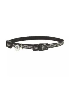 Coastal Lazer Brite Reflective Adjustable Breakaway Cat Collar Skulls & Crossbones