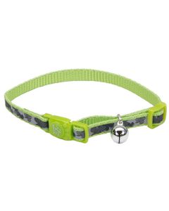 Coastal Lazer Brite Reflective Adjustable Breakaway Cat Collar Shamrocks