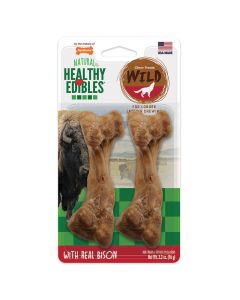 Nylabone Healthy Edibles Wild with Real Bison Medium 2 Pack