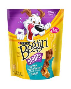 Purina Beggin Collisions Strips Bacon & Peanut Butter 25 oz.