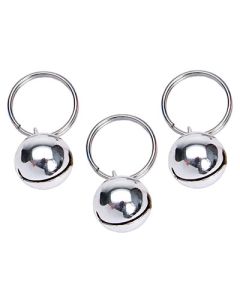 Coastal Round Pet Bells 3 Pack Silver