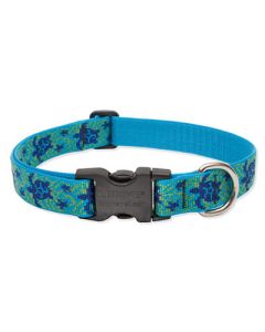 Lupine Turtle Reef Pattern Adjustable Collar 1" X 16"-28"