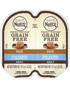 Nutro Perfect Portions Real Salmon & Tuna Cat Food Pate Tray 2.65 oz.