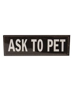 EzyDog Convert Harness Side Badge Ask to Pet Large