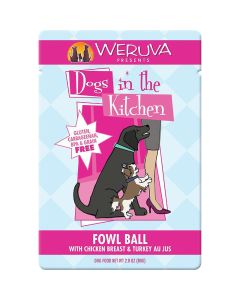 WERUVA Dogs In The Kitchen Fowl Ball Chicken Breast Pouch 2.8oz