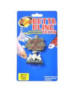 Zoo Med Betta Bling Decor Skull Sign