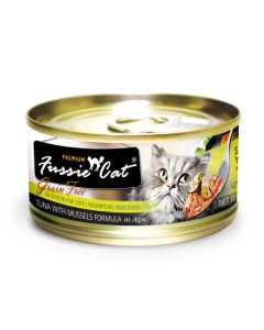 Fussie Cat Premium Grain Free Tuna & Mussel 2.82oz Can
