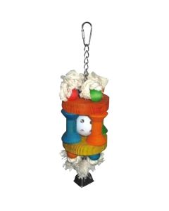 A&E Cage Company Java Wood Happy Beaks Whiffle Ball in Solitude