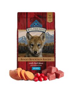 Blue Buffalo Blue Wilderness Rocky Mountain Recipe W/Red Meat Puppy Food 22lb.