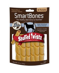 Smartbones Peanut Butter Stuffed Twistz Chews 6 pack