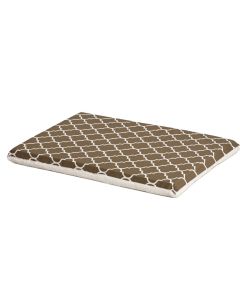 MidWest Quiet Time Defender Brown Geo Print/Fleece Reversible Crate Pad 24"