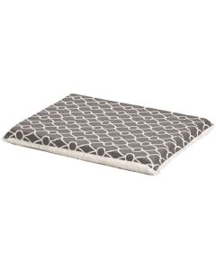 Quiet Time Defender Gray Geo Print/Fleece Reversible Crate Pad 24"