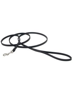Coastal Circle T Oak Tanned Leather Dog Leash Black 1" x 4'