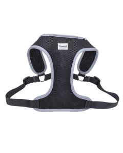 Coastal Comfort Soft Reflective Wrap Adjustable Dog Harness Black Small 5/8" x 19"-23"