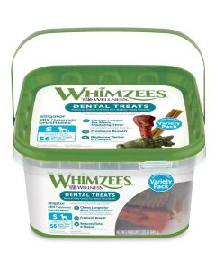 Whimzees Dental Treats for Dogs Variety Pack Small 56 ct