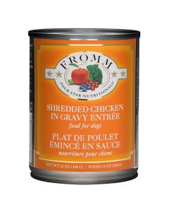 Fromm Four-Star Nutritionals Shredded Chicken in Gravy Wet Dog Food 12oz.