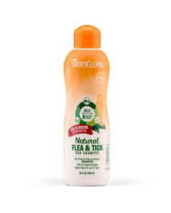 TropiClean Natural Flea & Tick Shampoo Maximum Strength For Pets 20oz.