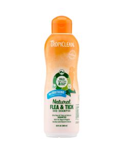 TropiClean Natural Flea & Tick Plus Soothing Shampoo For Pets 20oz.