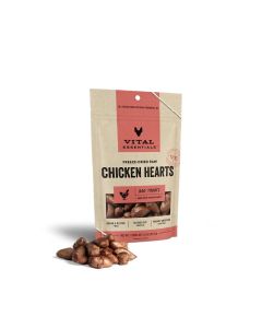 Vital Essentials Freeze-Dried Raw Chicken Hearts Dog Treats 1.9 oz.