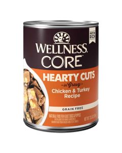 Wellness CORE Hearty Cuts Chicken & Turkey Dog Food 12.5oz Can
