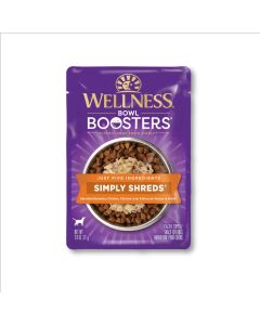 Wellness Bowl Boosters Simply Shreds Chicken, Chicken Liver & Broccoli Recipe 2.8oz Pouch