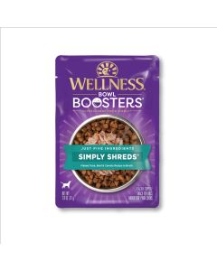 Wellness Bowl Boosters Simply Shreds Tuna, Beef & Carrots Dog Food 2.8oz Pouch