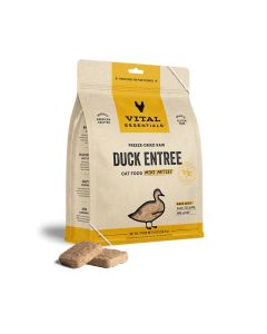 Vital Essentials Freeze-Dried Duck Entree Cat Food Mini Patties 8 oz.
