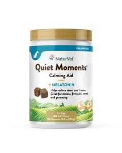 NaturVet Quiet Moments Calm Aid plus Melatonin Soft Chew 180 ct