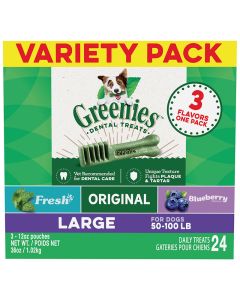 Greenies Variety Pack Large for Dogs 55-100 lbs. 36 oz.