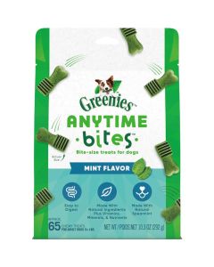 Greenies Anytime Bites Mint Flavor Chewy Treats for Dogs 10.3 oz