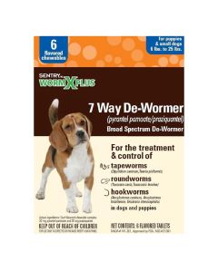 Sentry® WormX Plus 7 Way De-Wormer For Small Dogs 6 Ct.