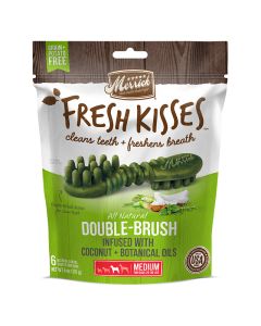 Merrick Fresh Kisses All Natural Dental Treat Coconut Oil & Botanicals 6 oz Medium (6ct)
