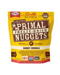 Primal Freeze Dried Nuggets for Dogs Rabbit Formula 14 oz.