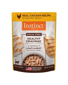 Nature's Variety Healthy Cravings Grain-Free Real Chicken Recipe Wet Cat Food Topper 3-oz pouch