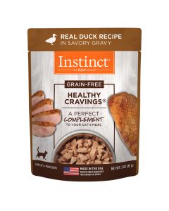 Nature's Variety Healthy Cravings Grain-Free Real Duck Recipe Wet Cat Food Topper 3 oz pouch