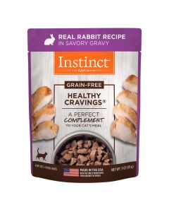 Nature's Variety Healthy Cravings Grain-Free Real Rabbit Recipe Wet Cat Food Topper 3 oz pouch