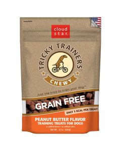 Cloud Star Tricky Trainers Chewy Grain Free Treats Peanut Butter 5.5oz.