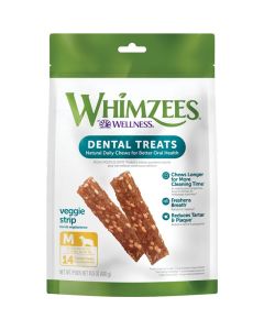 Whimzees Veggie Strip Dog Treats Medium 12 ct