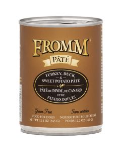 Fromm Pate Grain-Free Turkey, Duck & Sweet Potato Dog Food Wet 12.2 oz