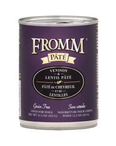 Fromm Pate Grain-Free Venison & Lentil Pate Dog Food Can 12.2 oz.