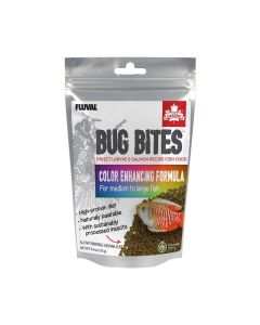 Fluval Bug Bites Granules Color Enhancer for Medium to Large Fish 4.4 oz