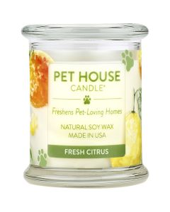 One Fur All Pet House Candle Jar Fresh Citrus 8.5 oz.