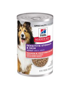 Hill’s Science Diet Adult Sensitive Stomach and Skin Salmon & Vegetable Entrée Dog Food 12.8 oz